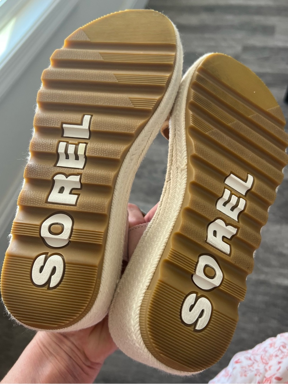 SOREL-Women’s Espadrille Wedge Sandals - Peach, Light Blue & Pink - Picture 7 of 7